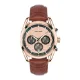 Carl Vinson Men's Teak Striped Multifunctional Quartz Watches